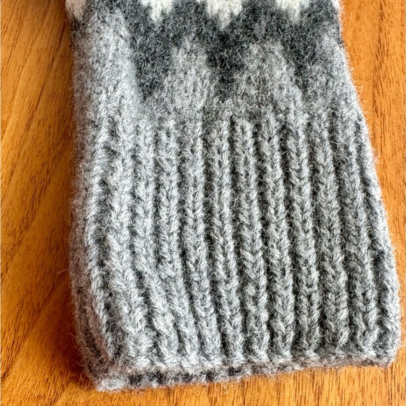 ❤️ VINTAGE L.L. BEAN FAIR ISLE WOOL GRAY SWEATER CLASSIC PULLOVER CREWNECK - Picture 7 of 10